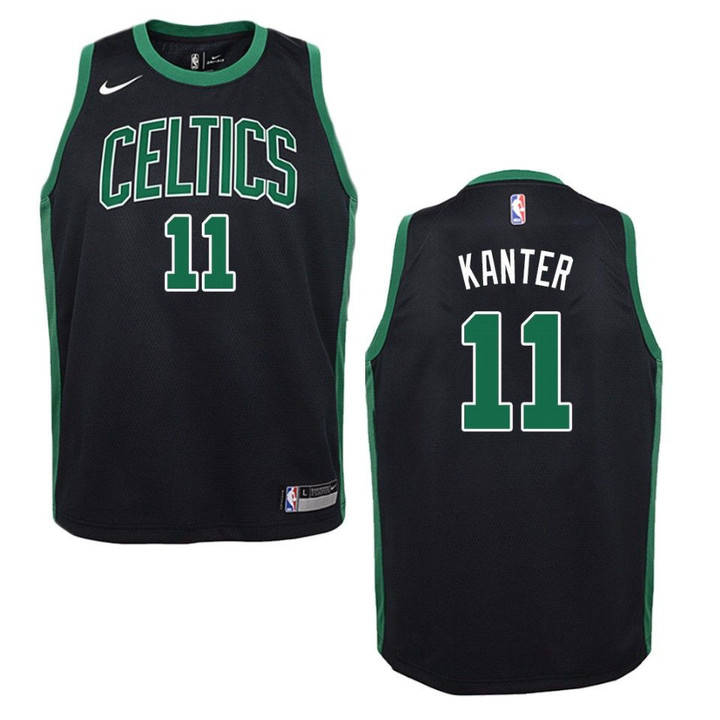 Youth Boston Celtics #11 Enes Kanter Statement Swingman Jersey - Black