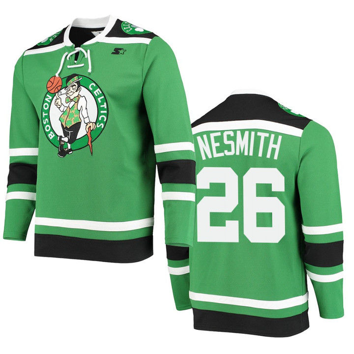 Boston Celtics Aaron Nesmith Hockey Fashion Pointman Jersey Green
