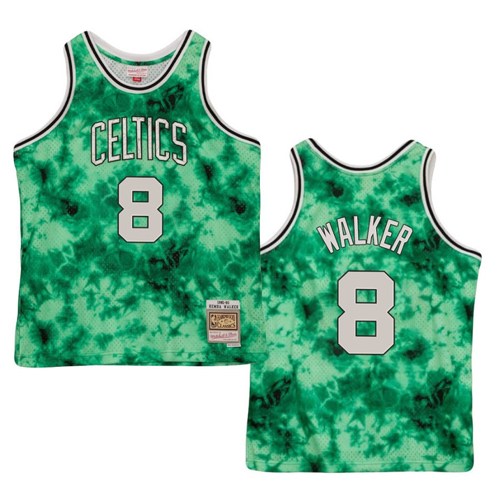 Kemba Walker Boston Celtics Galaxy Hardwood Classics Jersey Green