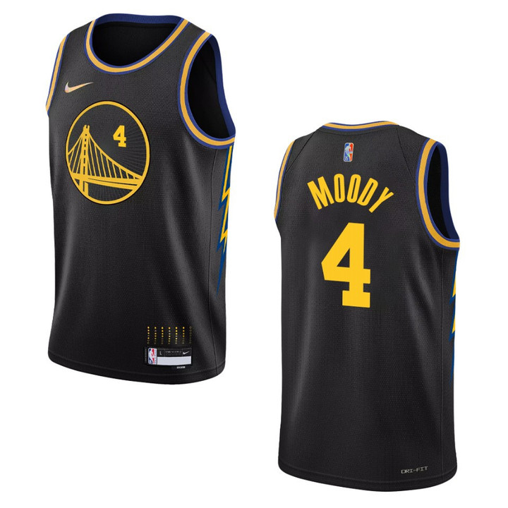 Golden State Warriors Moses Moody Black City Edition 75th Anniversary Swingman 2021-22 Jersey