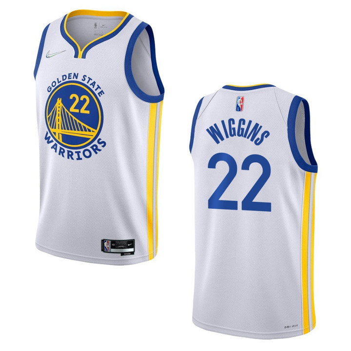 2021-22 Andrew Wiggins Golden State Warriors Association Edition White Jersey 75th Anniversary