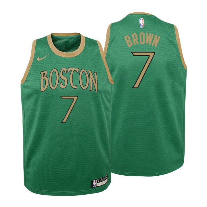 Youth Boston Celtics Jaylen Brown City Kelly Green Jersey