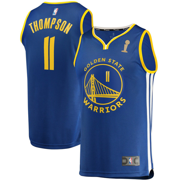 Klay Thompson Golden State Warriors 2022 NBA Finals Champions Fast Break Replica Player Jersey Royal - Icon Edition