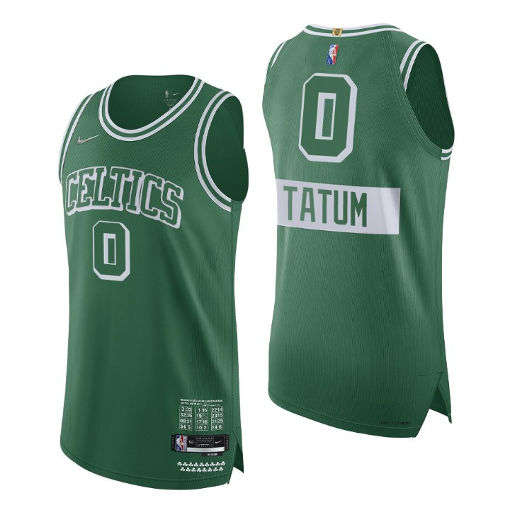 Boston Celtics Jayson Tatum 2021-22 75th Anniversary Replica Jersey City