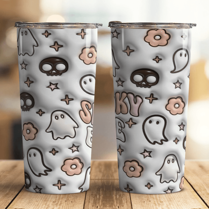 Inflated Bubble Spooky Babe Tumbler Wrap