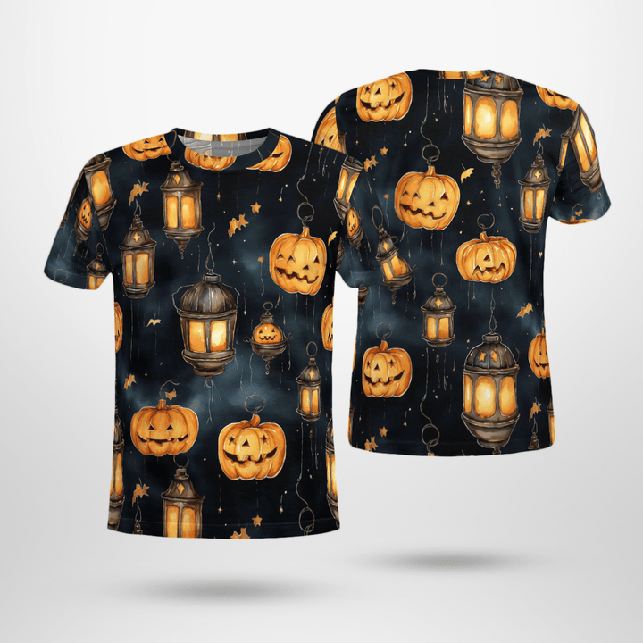 Pumpkin Lanterns Seamless Pattern T-shirt