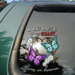 DCLVBC0027 Purple and Turquoise Butterfly Daisy A Big Piece Of My Heart Decal