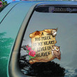 DCLVMI3657 Owl Red Rose Paper Roll A Big Piece Of My Heart Vintage Scroll Car Decal
