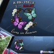 DCLVBC0036 Turquoise And Purple Butterfly A Big Piece Of My Heart Decal