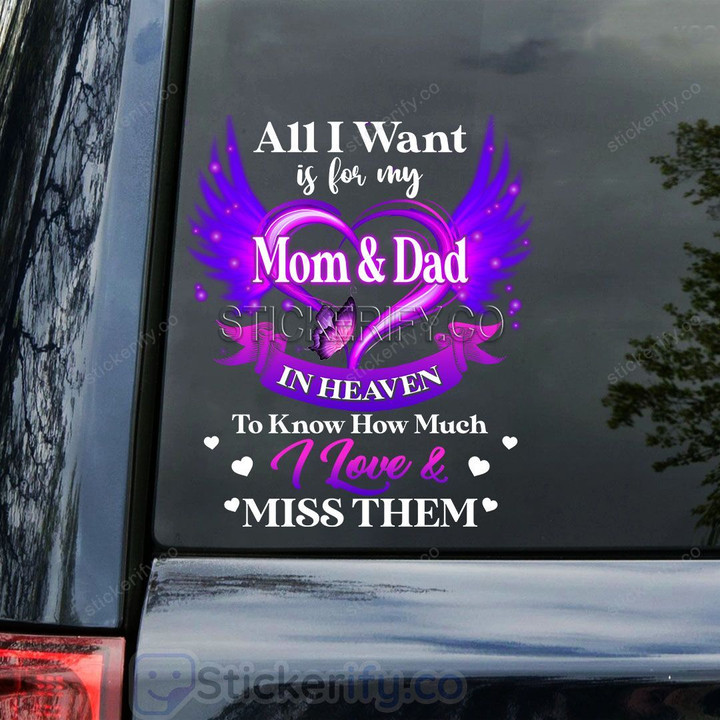 For My Mom In Heaven DCLVBC0062 Memorial Car Decal