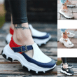 Women Sneakers Solid Color Platform Thick Bottom Breathable Vulcanized Casual Sports Shoes