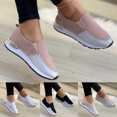 Woman Comfortable Platform Casual Slip On Sneakers Wedge Loafers Sport Shoes