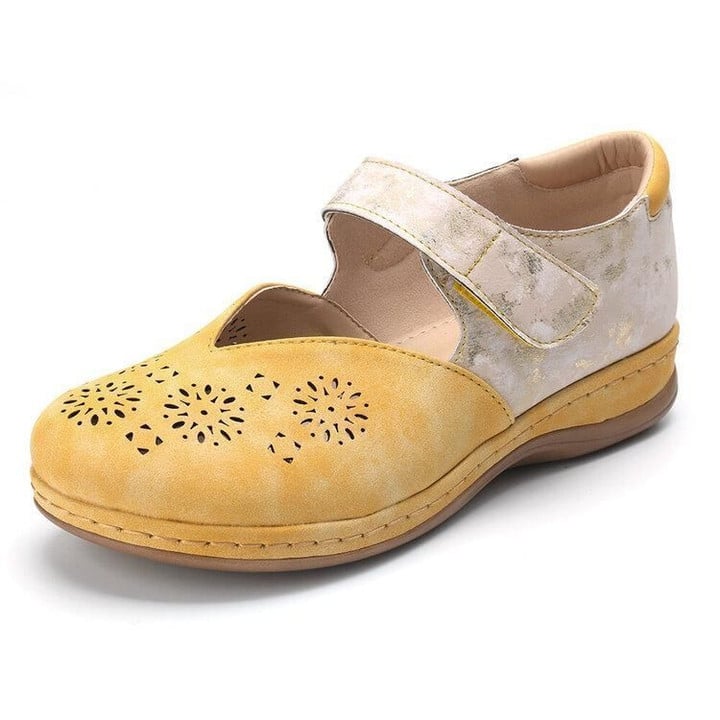 OnCloudCare Leather Orthopedic Women Slip On Shoes