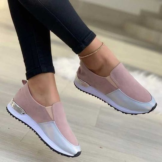 Woman Comfortable Platform Casual Slip On Sneakers Wedge Loafers Sport Shoes