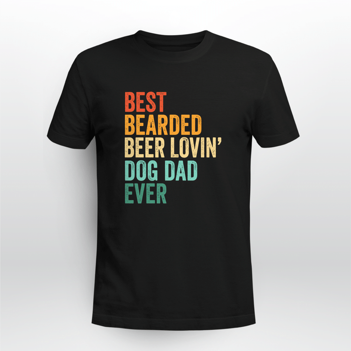 vintage best bearded beer lovin dog dad pets shirt