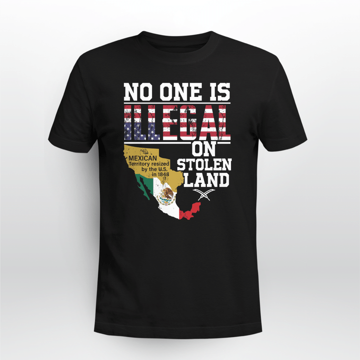 no one is illegal on stolen land t shirt
