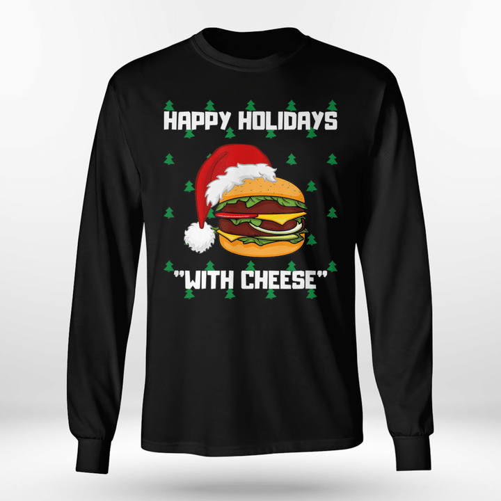 happy holidays with cheese shirts