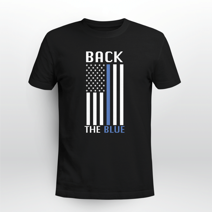 back the blue police thin blue line shirt