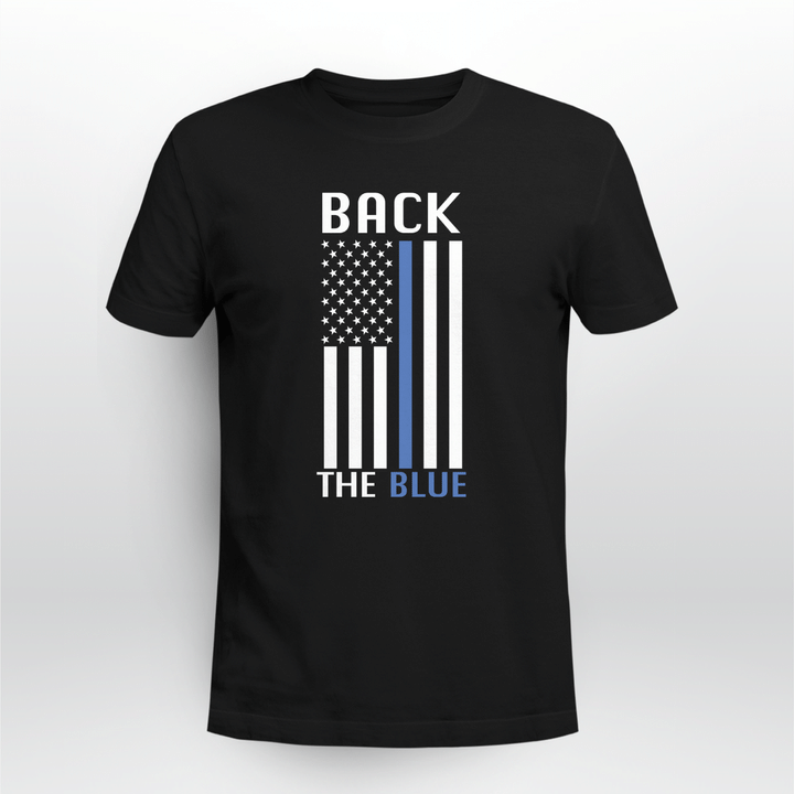 back the blue police thin blue line shirts