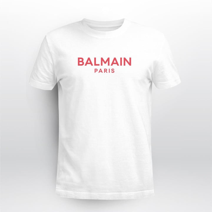 balmain logo print shirt