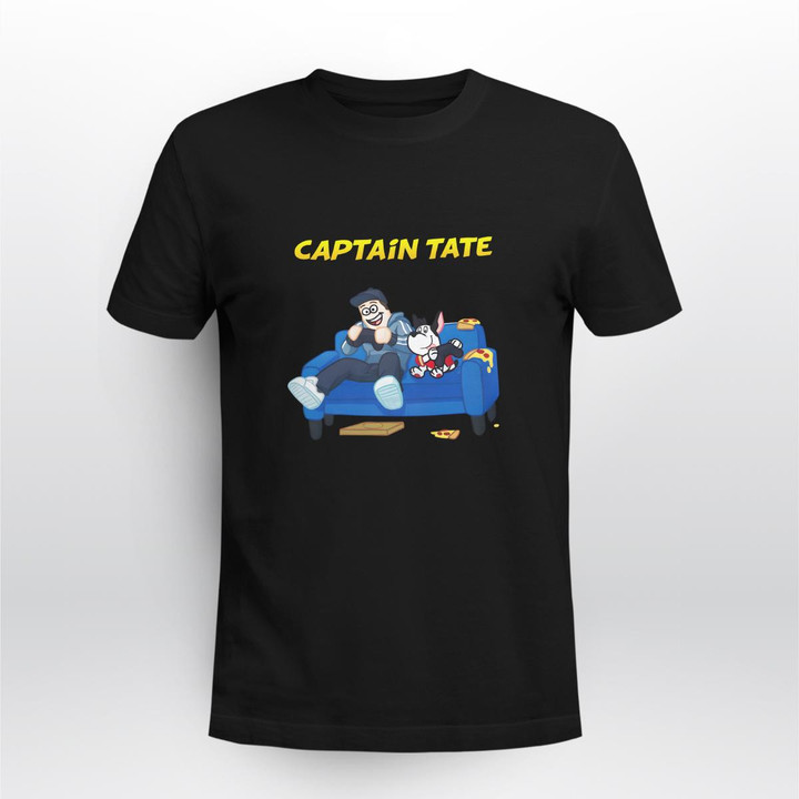 captain tate pizza dog video game shirt