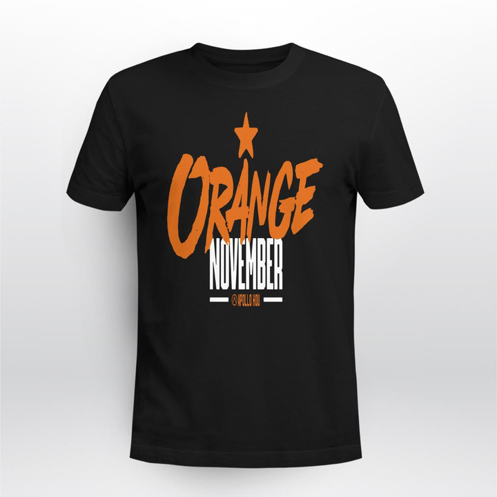 orange november shirt