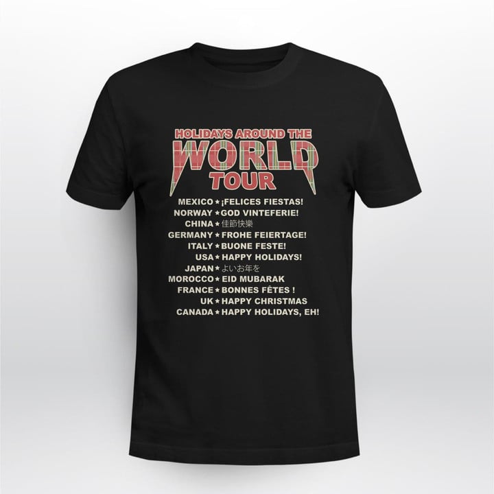 holidays around the world tour shirt