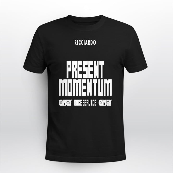 ric3 present momentum black shirt