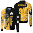 98 Vince Williams Great Player Pittsburgh Steelers Jersey 2020 NFL season Fleece Bomber Jacket