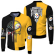Pittsburgh Steelers american Skull 2020 NFL season Jersey Fleece Bomber Jacket