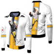 Pittsburgh steelers ben roethlisberger signed 3d jersey Fleece Bomber Jacket