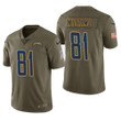 Los Angeles Chargers Mike Williams Salute to Service Limited Olive Mens Jersey