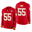 Kansas City Chiefs Dee Ford Therma Long Sleeve Mens Jersey Red