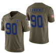 Dallas Cowboys DeMarcus Lawrence Salute to Service Limited Olive Mens Jersey