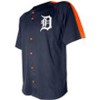 Detroit Tigers Stitches Youth Logo Button-Down Jersey Navy