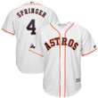 George Springer Houston Astros Majestic 2019 Postseason Official Cool Base Player Jersey White