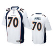 Denver Broncos JaWuan James Game White Mens Jersey
