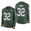 Green Bay Packers Tra Carson Therma Long Sleeve Mens Jersey Green