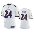 Baltimore Ravens Marcus Peters Limited White 100th Season Mens Jersey