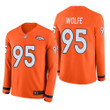 Denver Broncos Derek Wolfe Therma Long Sleeve Mens Jersey Orange