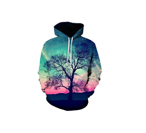 Galaxy Cosmos Space Tree All Over Print Hoodie