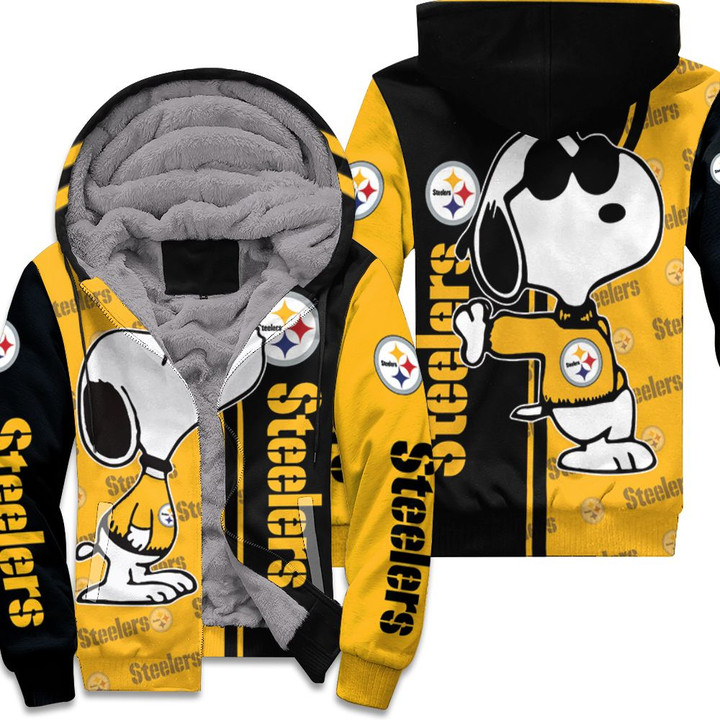 Pittsburgh Steelers Snoopy 3d jersey Fleece Hoodie