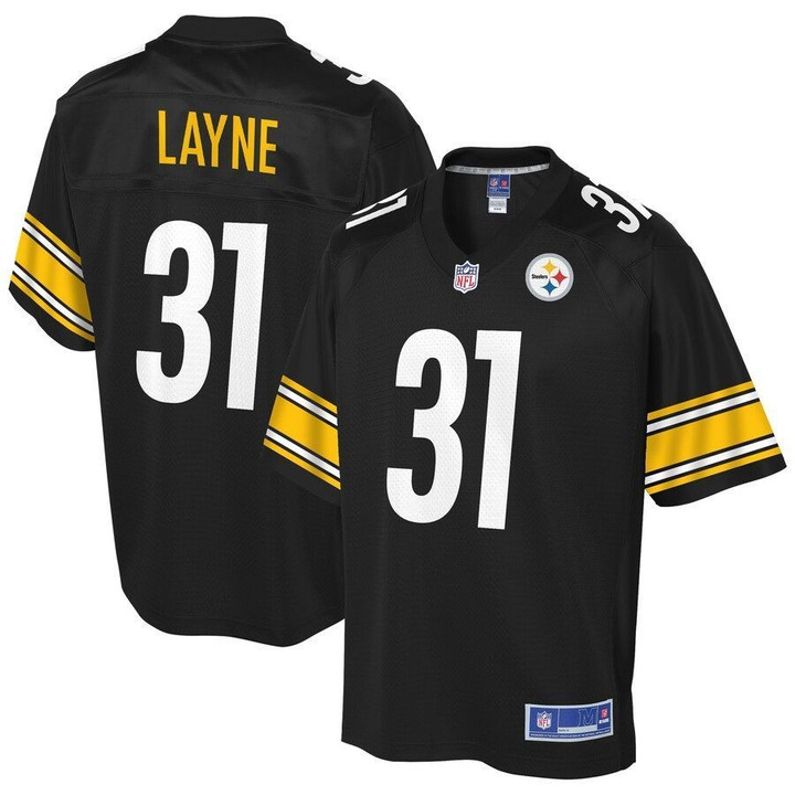 Pittsburgh Steelers Justin Layne Black Team Player Jersey