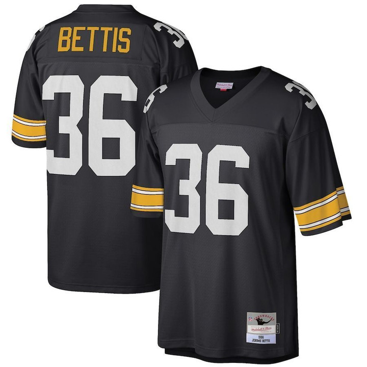 Pittsburgh Steelers Jerome Bettis Black 1996 Retired Player Jersey