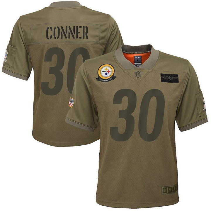 Pittsburgh Steelers James Conner Olive 2019 Salute to Service Game Jersey