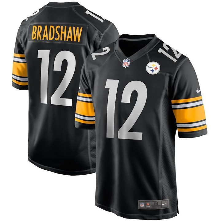 Pittsburgh Steelers Terry Bradshaw Black Game Retired Player Jersey