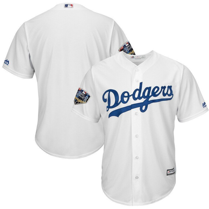 Los Angeles Dodgers Majestic World Series Cool Base Team Jersey White 2019
