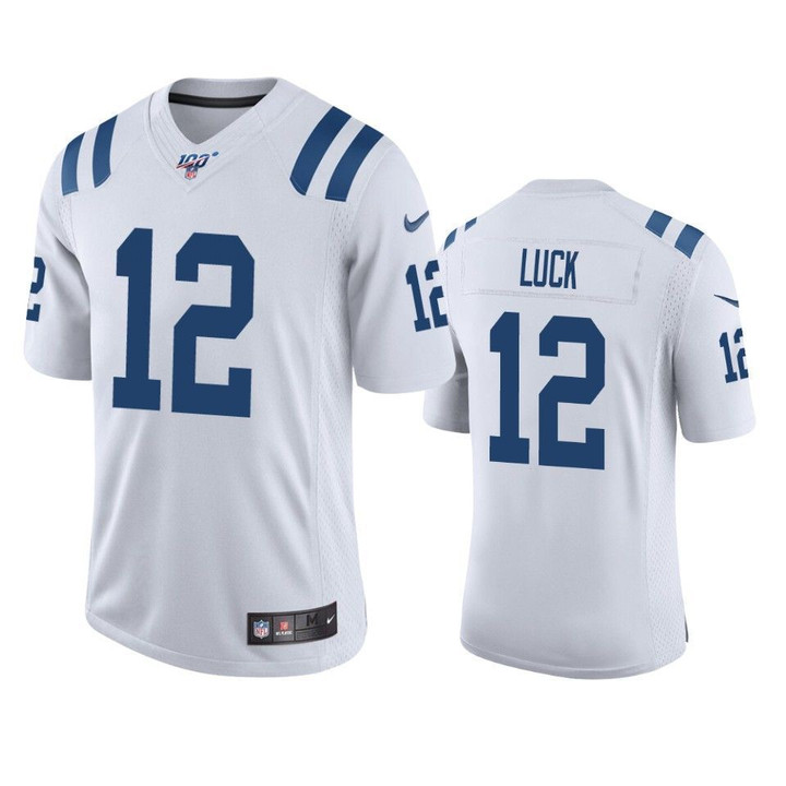 Colts Andrew Luck Limited Jersey White 100th Season