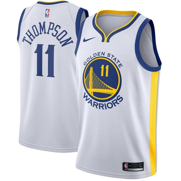 Klay Thompson Golden State Warriors Jersey White Association Edition 2019