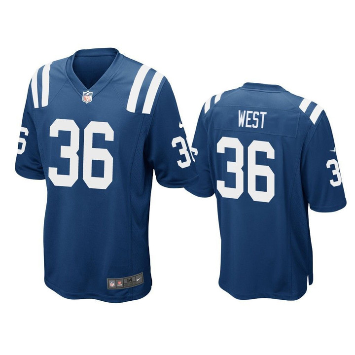 Colts Charcandrick West Game Royal Mens Jersey